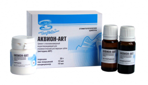 Изображение товара «Аквион-АRТ- стеклоиномерный цемент (20г/10мл/10мл) уп.N1»