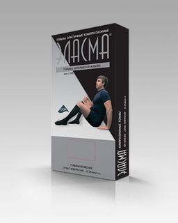 Изображение товара «Гольфы компрес эласт Эласма 2кл компр С-506 черные размер №2 пара N1»