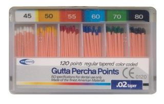 Изображение товара «Штифты гутта 02конус №45-80 ассорти  шт. N120»