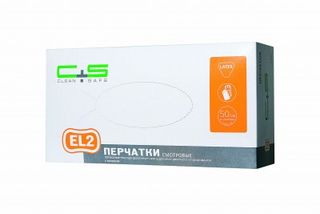Изображение товара «Перчатки латек M "C+S" EL2 текст неопуд н/стер Double ЖЕЛТЫЕ пара.(1201/1587)N50»