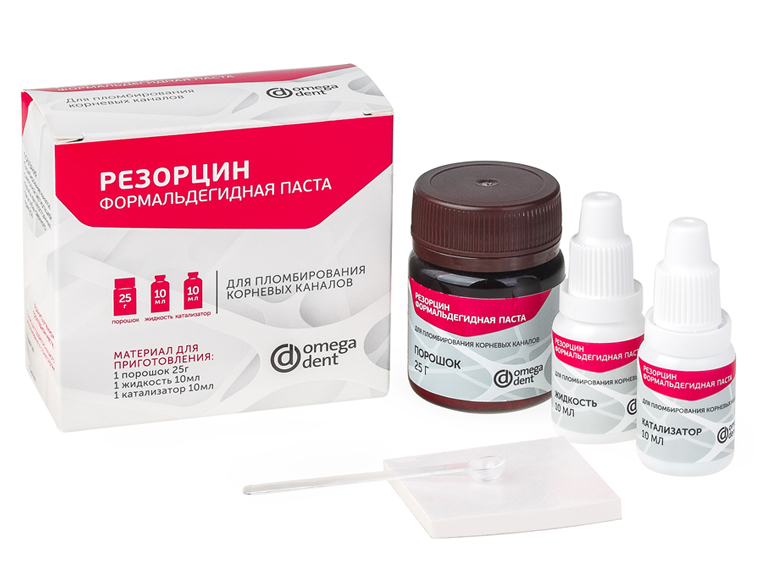 Резорцин-формальдегидная паста д/пломб каналов набор (25гр+2х10мл) уп. N1