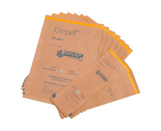 Пакет из крафт-бумаги СтериТ самокл-ся шт. 15х28см N100
