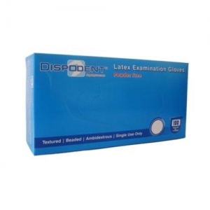 Перчатки латек L DISPODENT текстур неопуд  н/стер ЖЕЛТЫЕ пара. N50