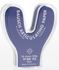 Бумага артикуляционная ВК-03 (подкова) 200мкм синяя Bausch шт. N50