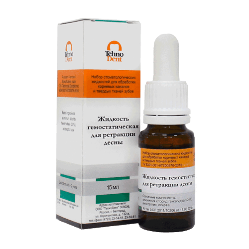 Жидкость гемостатическая д/ретракции десны фл. 15мл N1