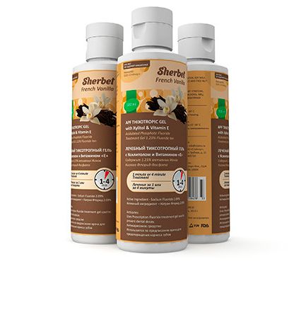 АПФ гель Sherbet APF Thixotropic Gel 1,23% французская ваниль д/фтор 500мл шт.N1